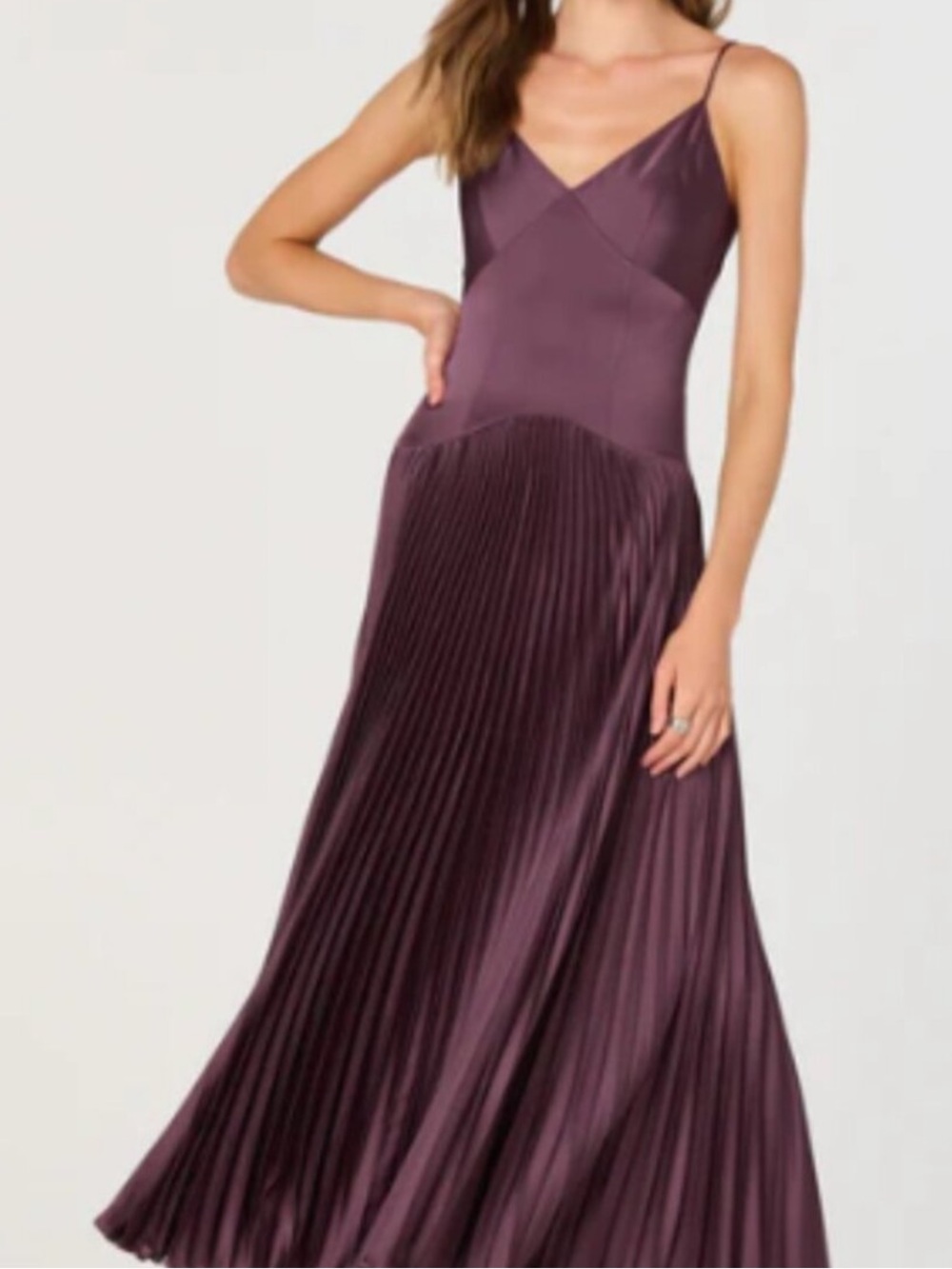 ASTR 🍇 Pleated Midi Dress